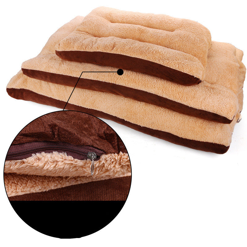Autumn And Winter New Style Fully Removable And Washable Square Lamb Velvet Pet Kennel Mat