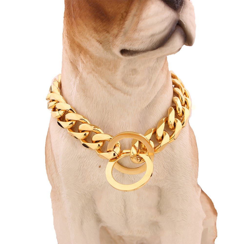 Titanium Steel Stainless Steel Two-Tone Polished Gold Collar