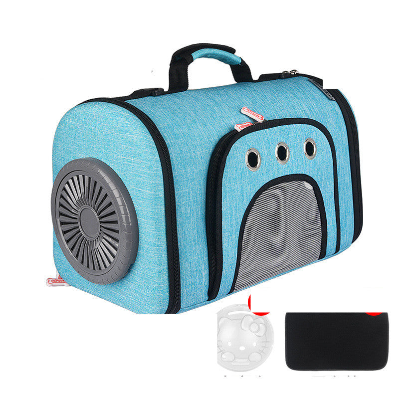 Pet Out Bag With Fan And Mesh Ventilation
