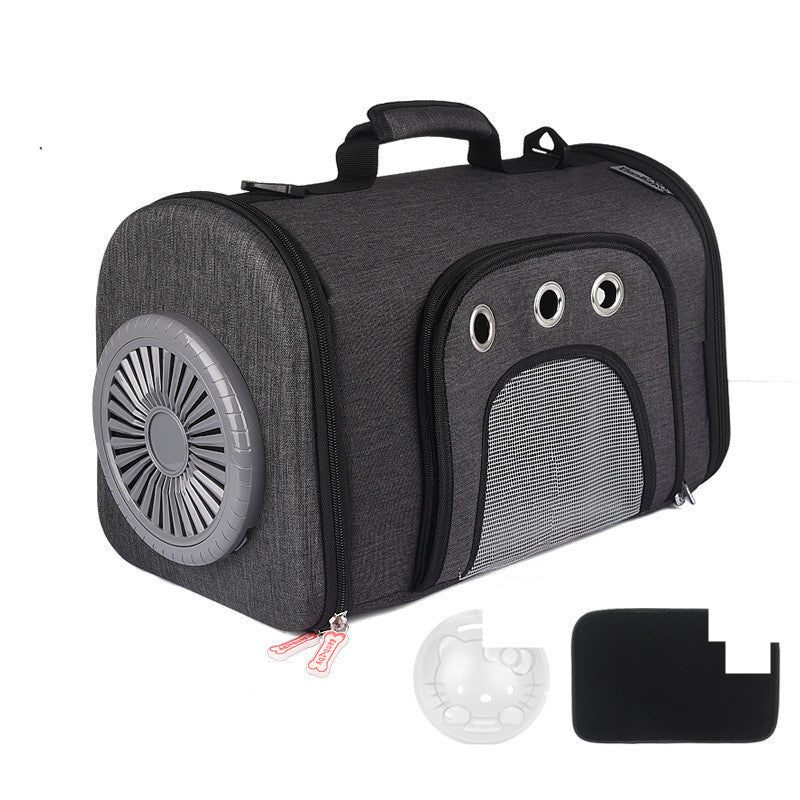 Pet Out Bag With Fan And Mesh Ventilation