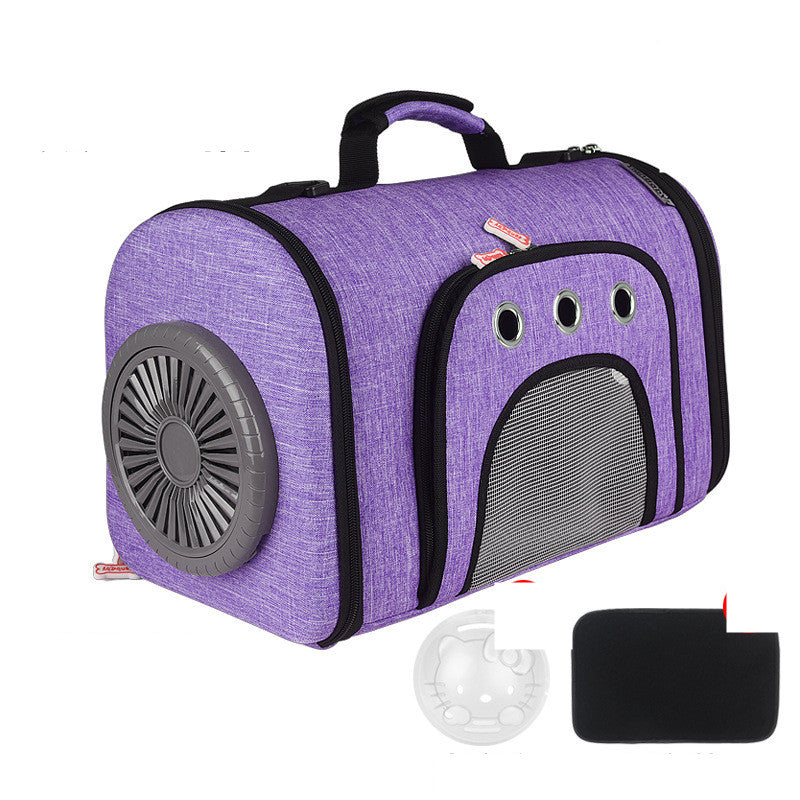 Pet Out Bag With Fan And Mesh Ventilation