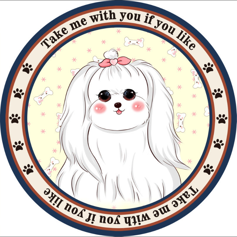 Round Pet Mat Summer Childrens Home Four Seasons Universal Non-Slip Cartoon Dog Carpet