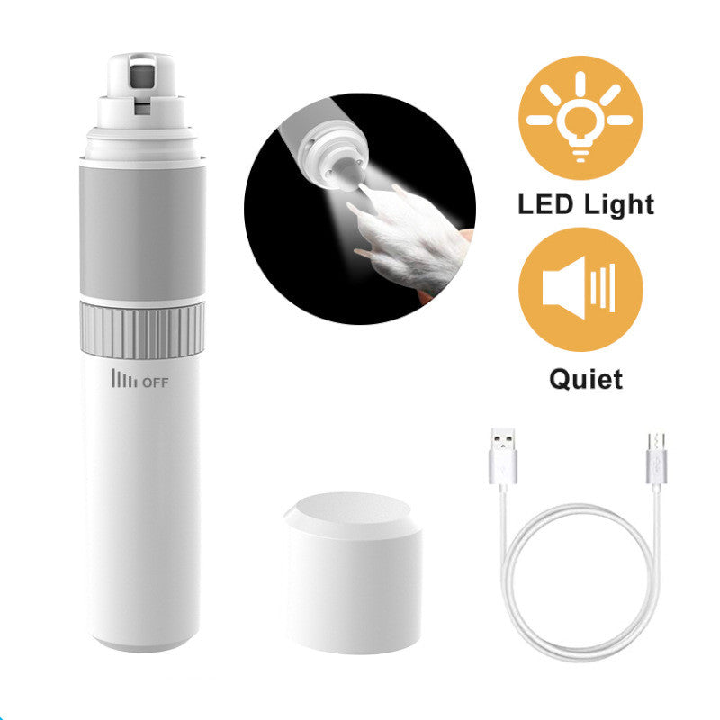 Usb Rechargeable Pet Nail Clippers With Led Light