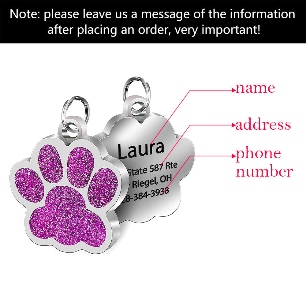 Customizable Stainless Steel Bone Dog ID Tag