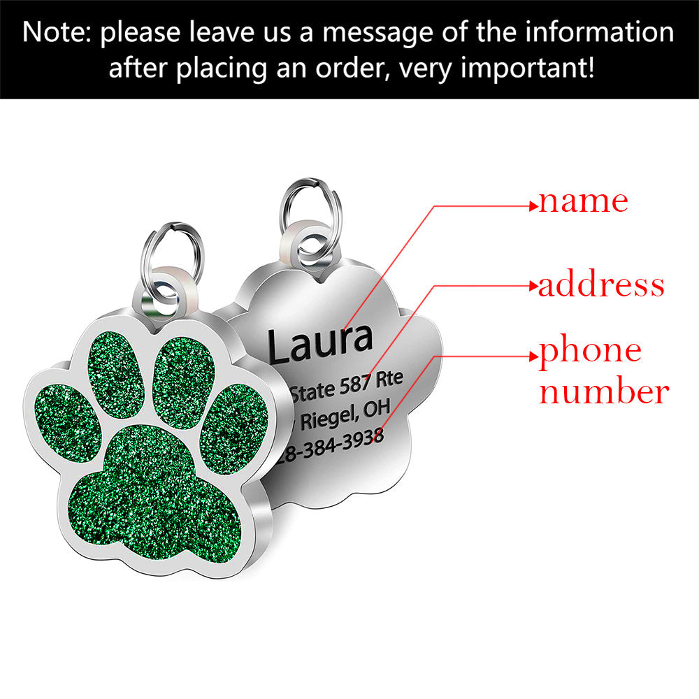 Customizable Stainless Steel Bone Dog ID Tag