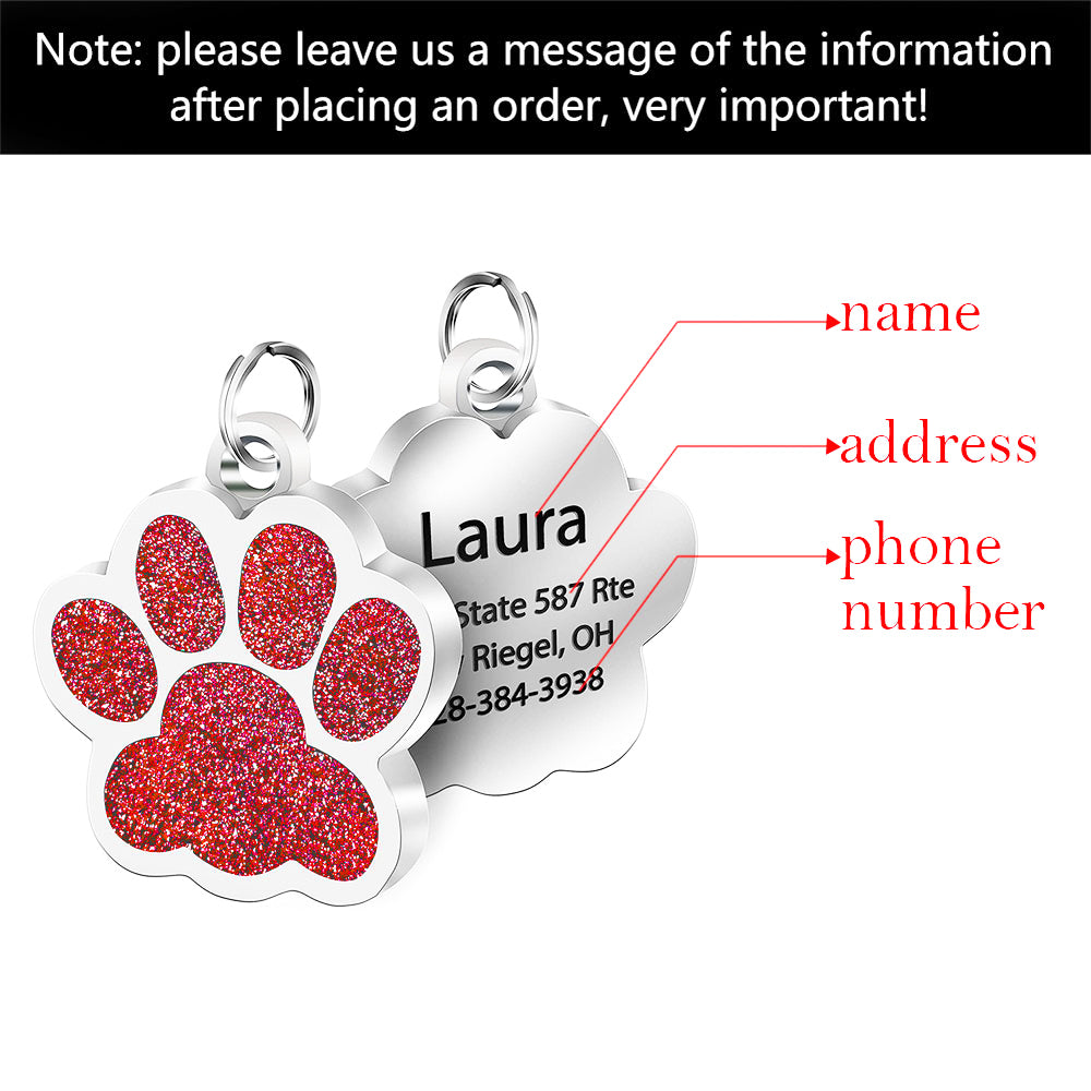 Customizable Stainless Steel Bone Dog ID Tag