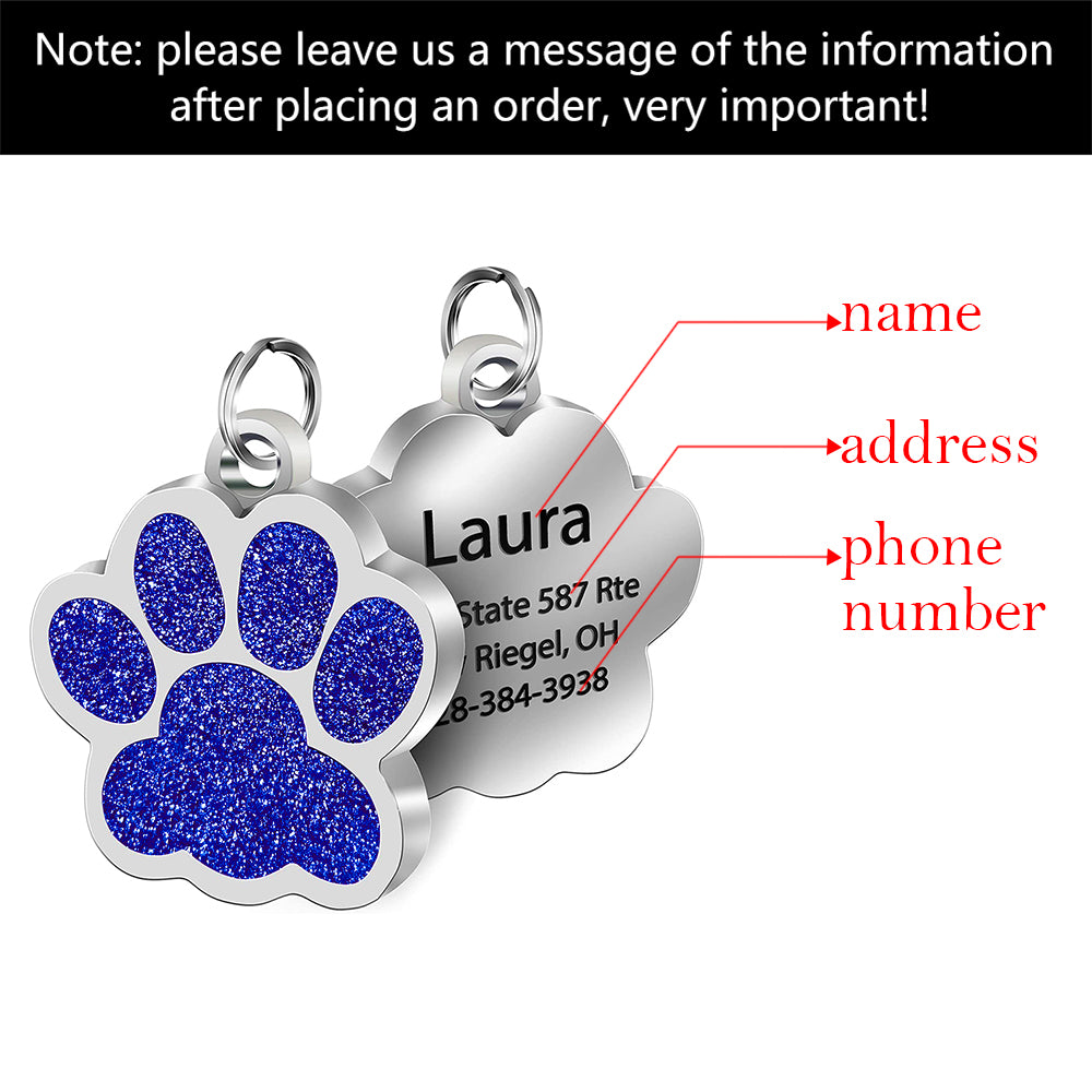 Customizable Stainless Steel Bone Dog ID Tag