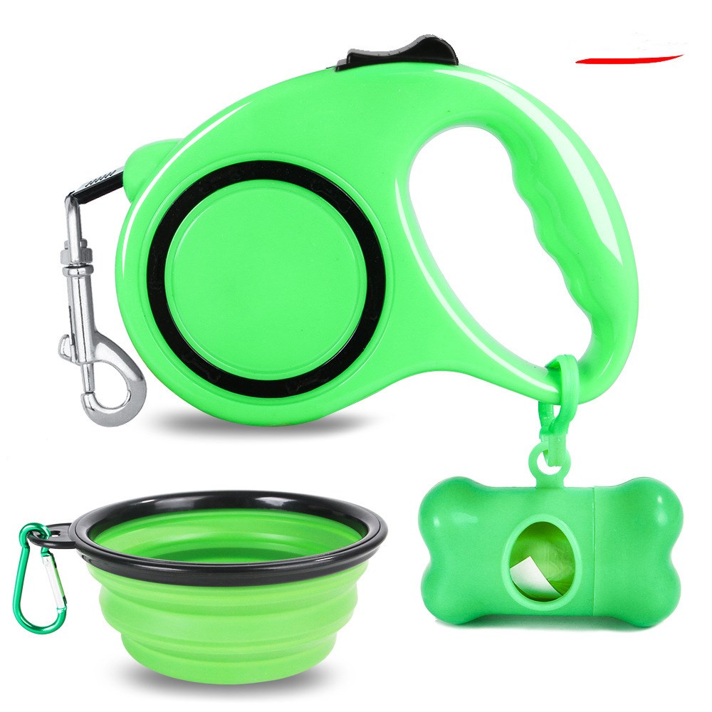 Dog Traction Rope And Folding Bowl