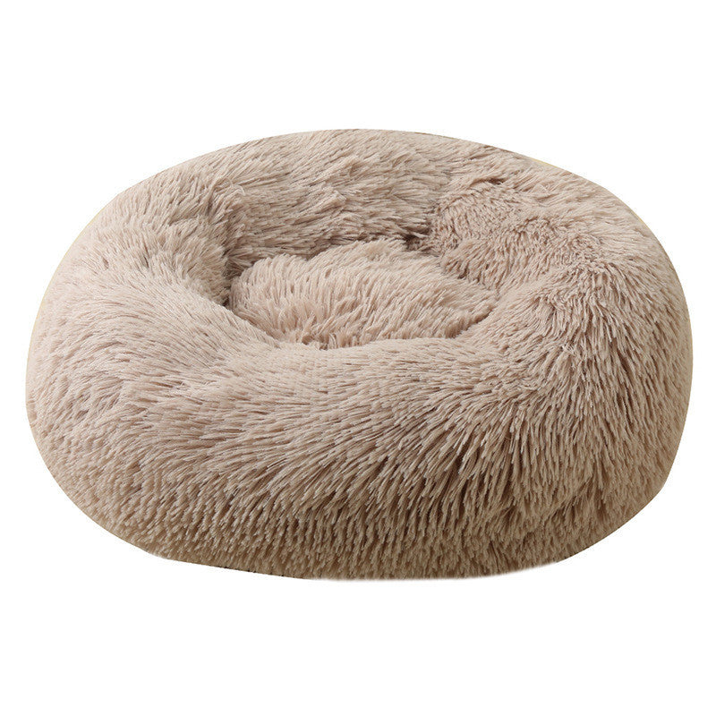 Super Soft Plush Round Removable And Washable Cushion Winter Pet Supplies