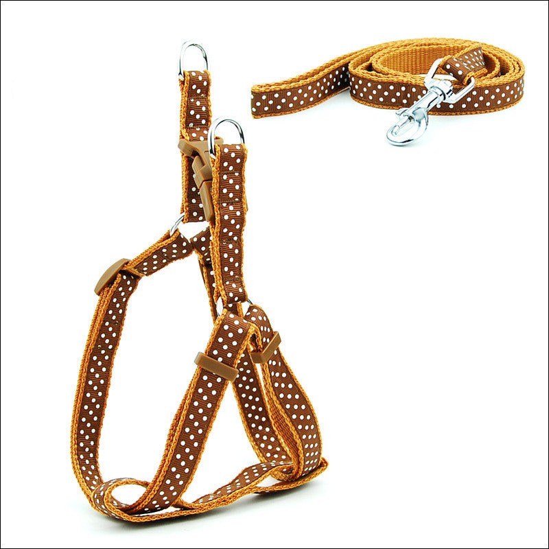 Polka Dot Pet Chest Strap Leash