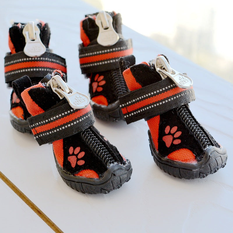 Printed Suede Shoes For Medium And Large Dogs