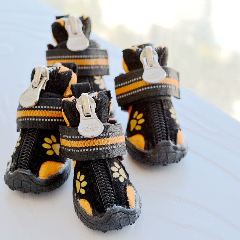 Printed Suede Shoes For Medium And Large Dogs