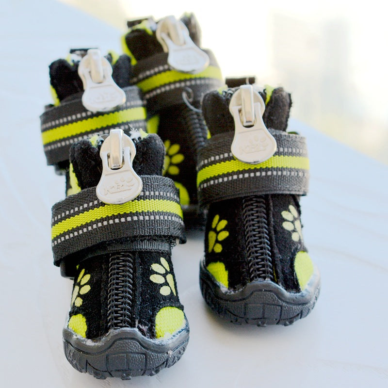 Dog Paw Print Suede Windproof Non-Slip Soft-Soled Shoes