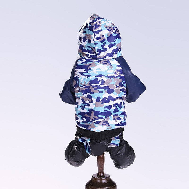 Autumn Winter Camouflage Hooded Dog Clothes