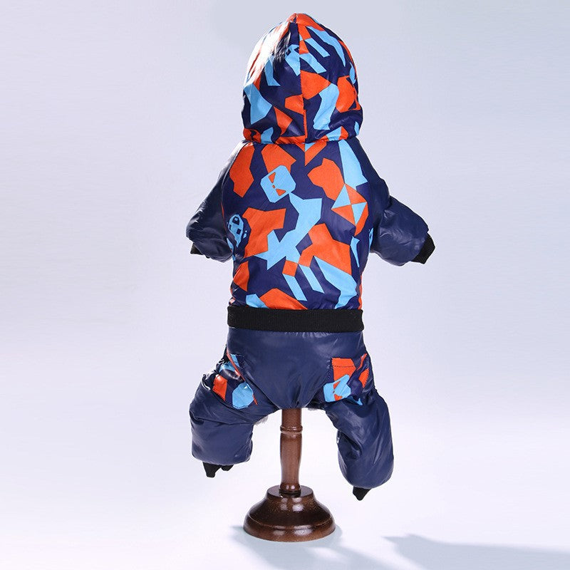 Autumn Winter Camouflage Hooded Dog Clothes