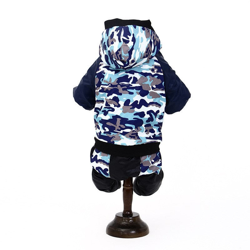 Autumn Winter Camouflage Hooded Dog Clothes