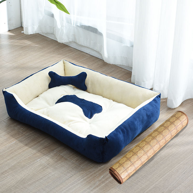 Four-Season Dog Bed And Mat