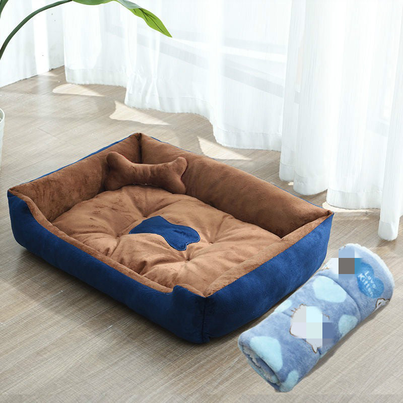 Four-Season Dog Bed And Mat