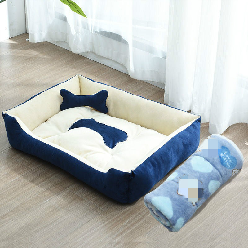Four-Season Dog Bed And Mat