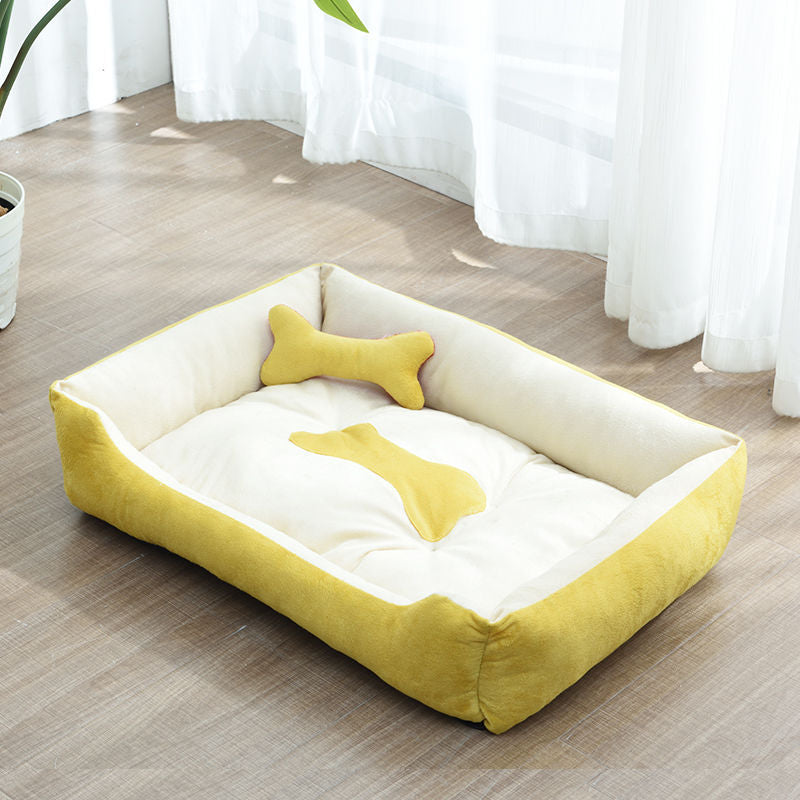 Four-Season Dog Bed And Mat