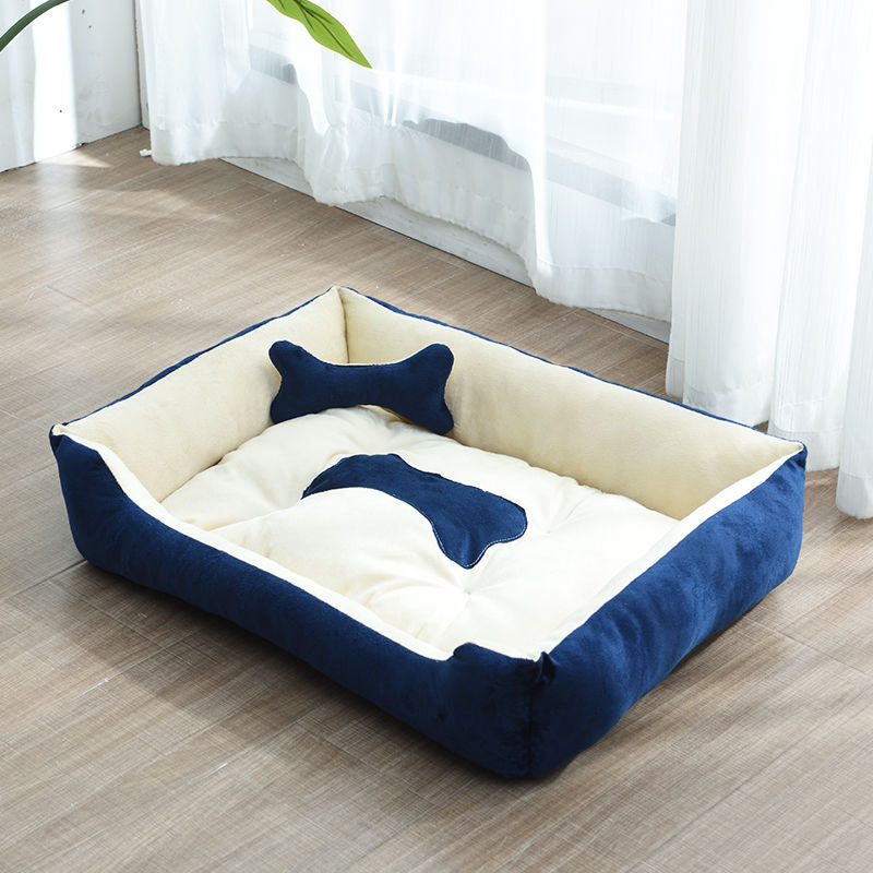 Four-Season Dog Bed And Mat
