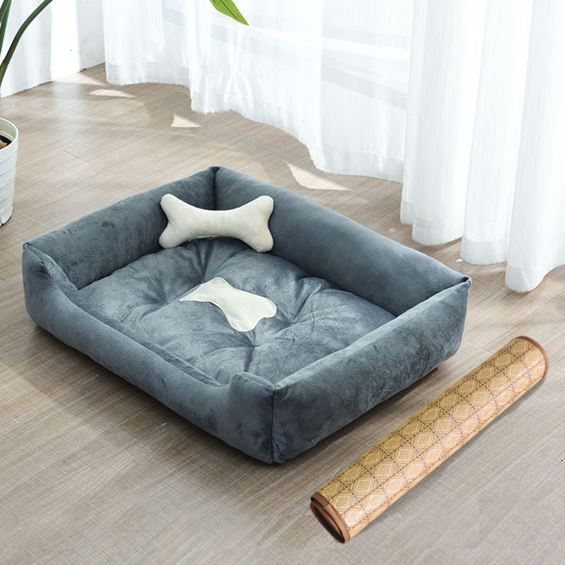 Four-Season Dog Bed And Mat