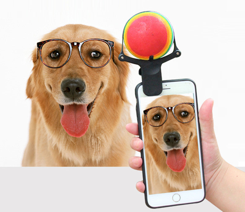 Pet Photo Props Toy Pet Photo Selfie Artifact Funny Dog Camera Phone Clip Tennis Selfie Clip