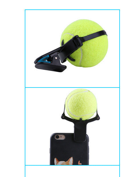 Pet Photo Props Toy Pet Photo Selfie Artifact Funny Dog Camera Phone Clip Tennis Selfie Clip