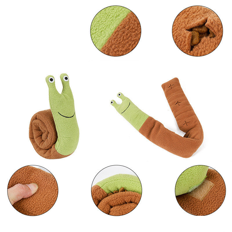Fleece Interactive Dog Puzzle Snails Toys Cute Dog Supplies For Small Dogs Summer Pets Accessories