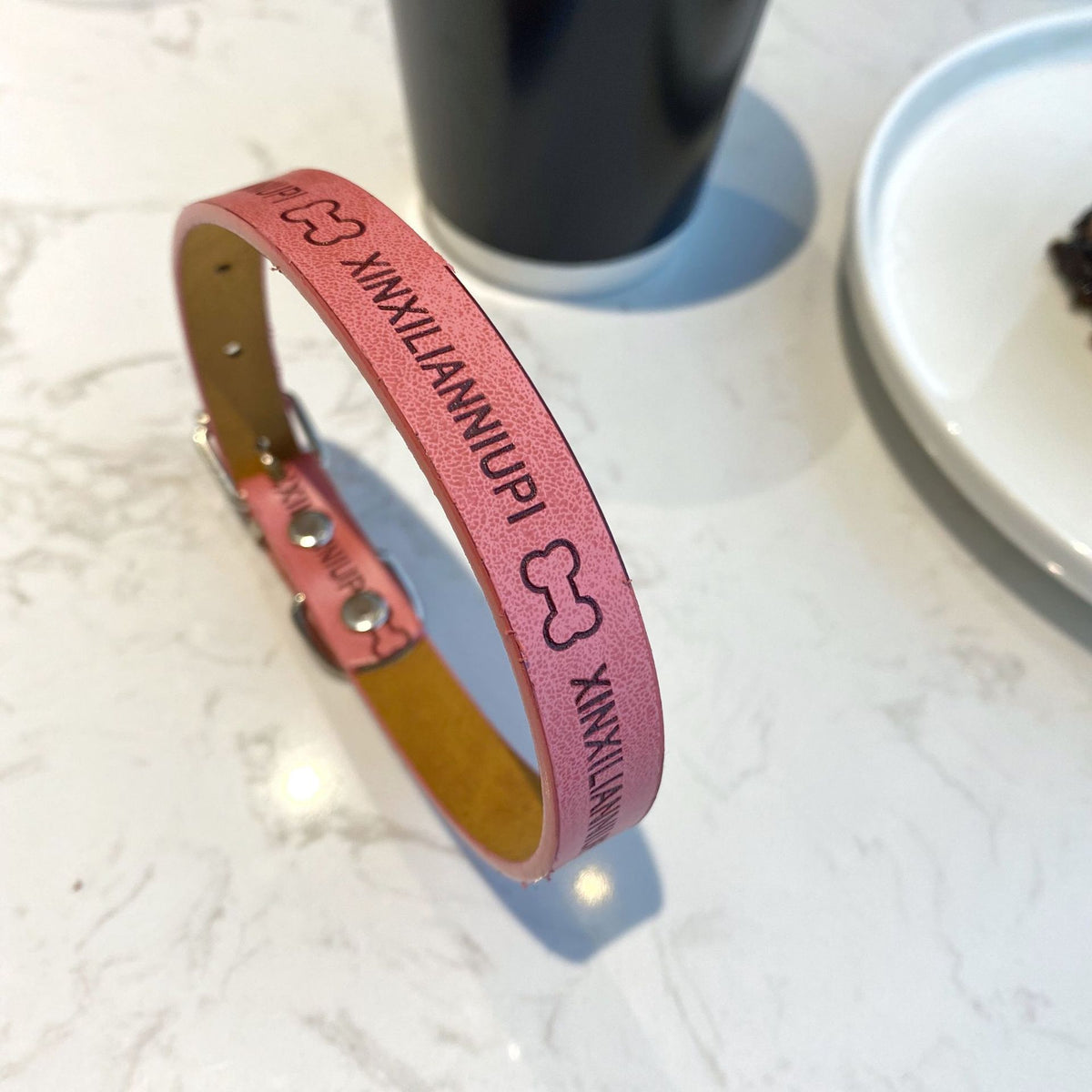 Factory Direct Sale Cute Printing Pet Collar Firm Anti-Bite Small Medium-Sized Large Dog Leather Pet Supplies