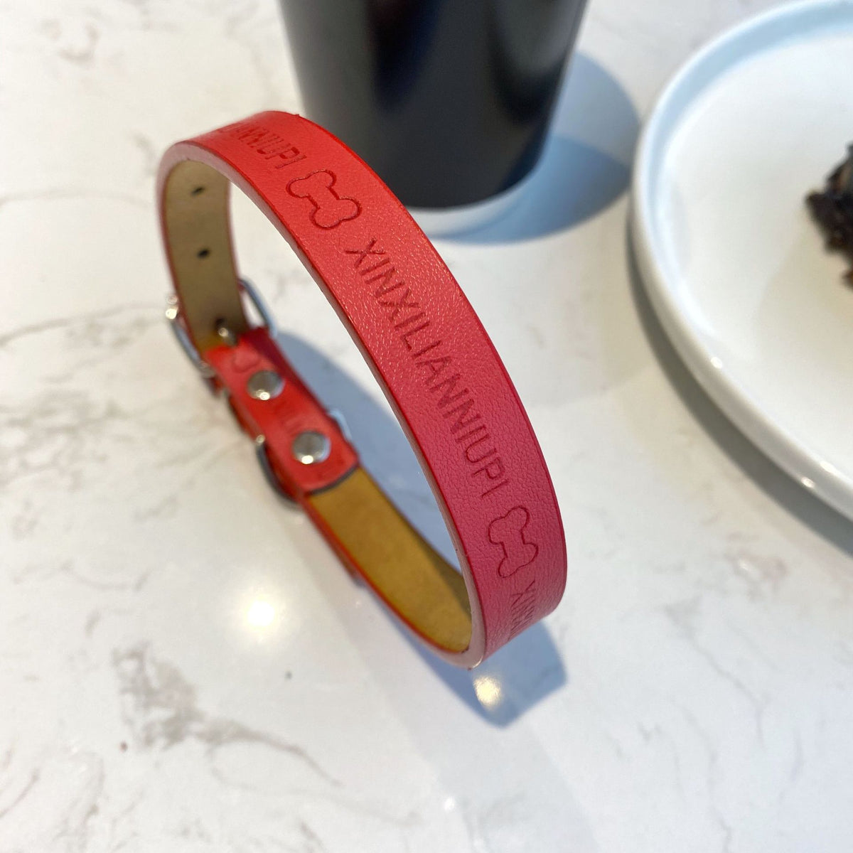 Factory Direct Sale Cute Printing Pet Collar Firm Anti-Bite Small Medium-Sized Large Dog Leather Pet Supplies