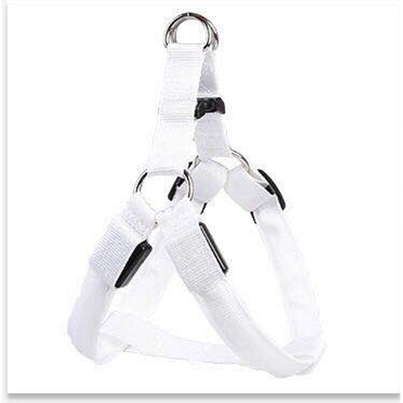 Dog Leashing Vest With Led Illuminated Chest Back