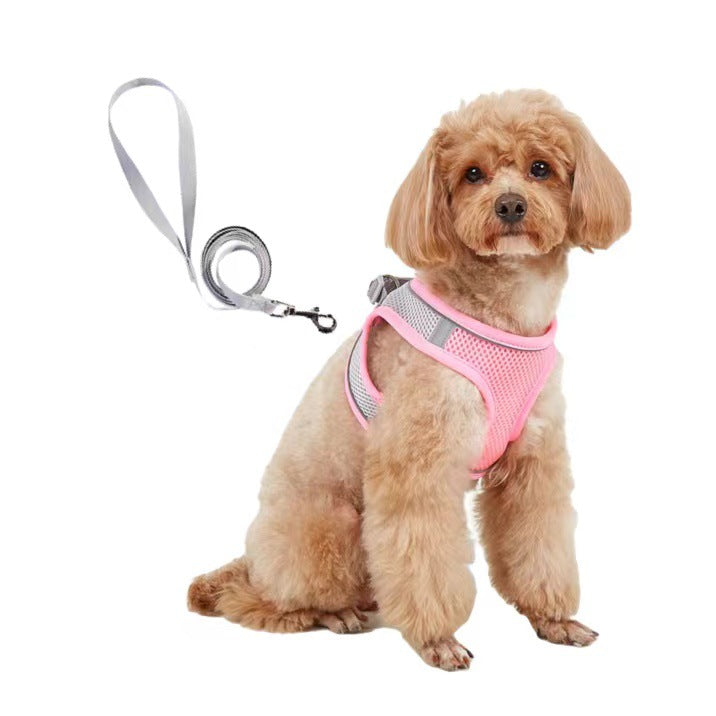 Breathable Small Dog Harness Leash