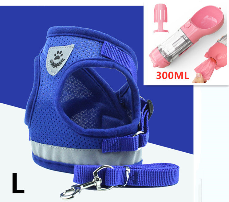 Breathable Mesh Pet Leash Set