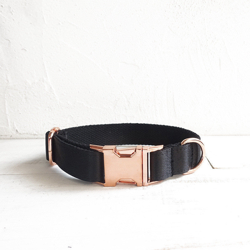Black Personalized Dog Collar