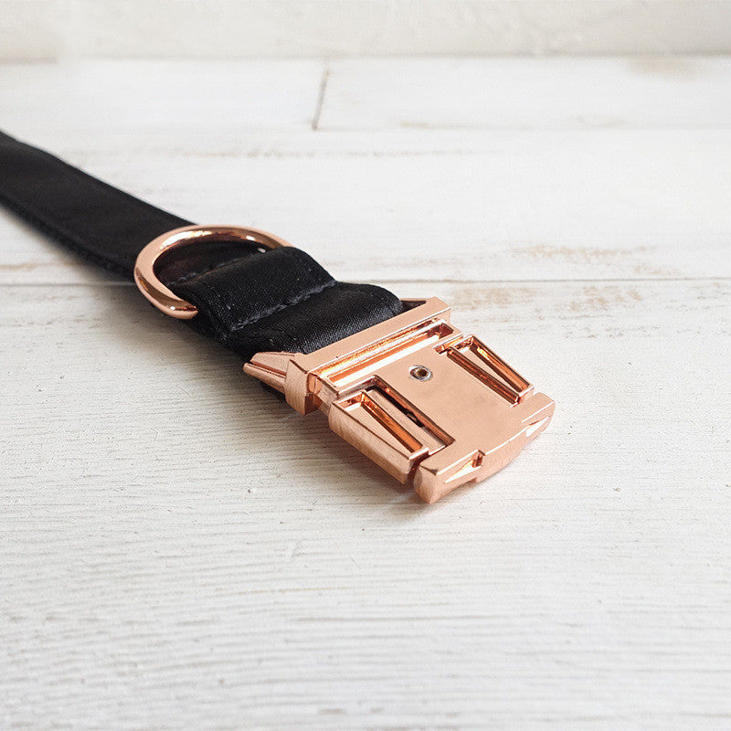 Black Personalized Dog Collar