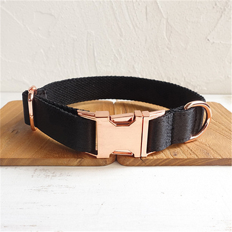 Black Personalized Dog Collar