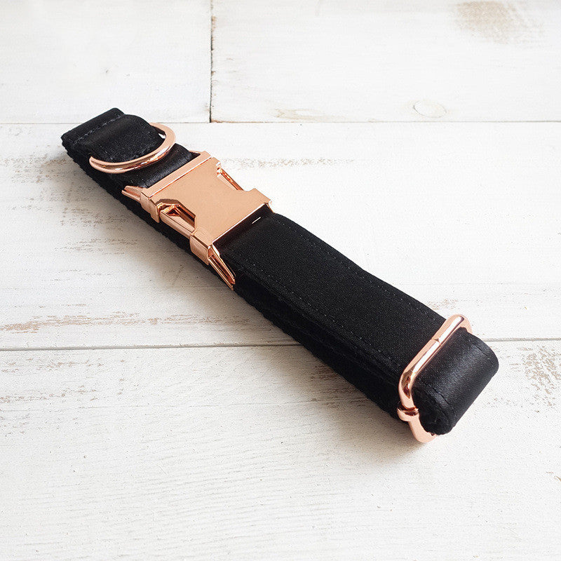 Black Personalized Dog Collar