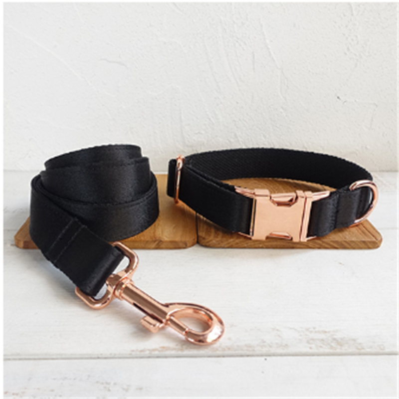 Black Personalized Dog Collar