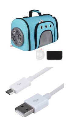 Pet Out Bag With Fan And Mesh Ventilation