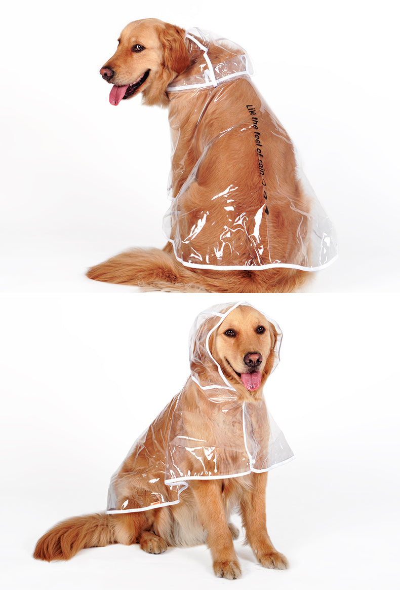 Hoopet Dog Raincoat Big Dog Medium-Sized Dogs Pet Waterproof Clothing Jacket Clothes Puppy Casual