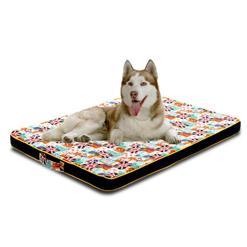 Thickened Printed Canvas Dog Bed Mat