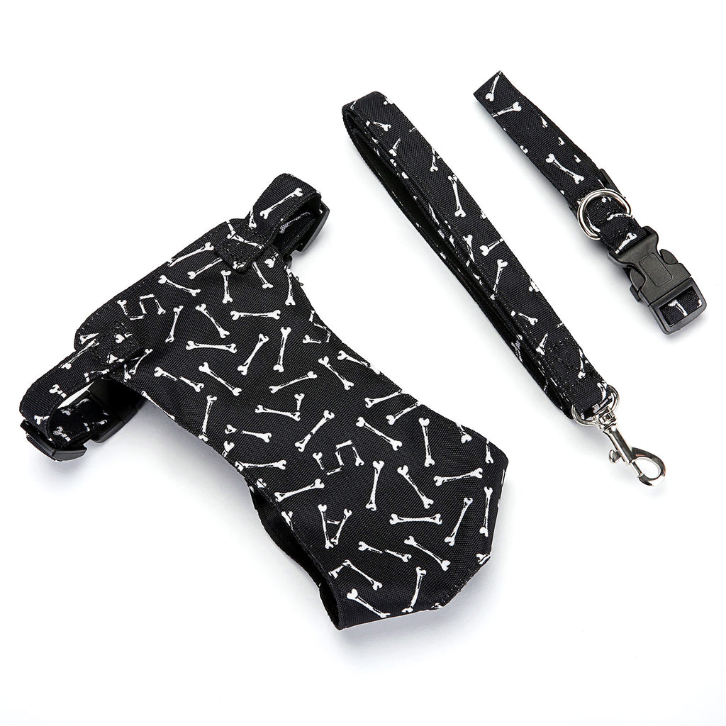British Dog Traction Rope Puppy Collar Pet Dog Chest Back Suit Customization
