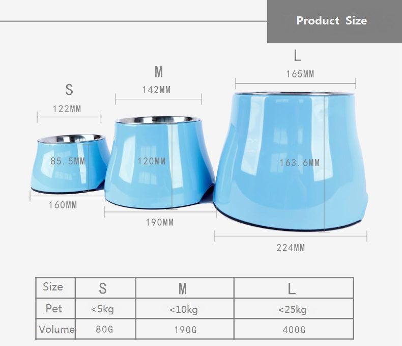 Top-Foot Single Mouth Non-Slip Pet Bowl