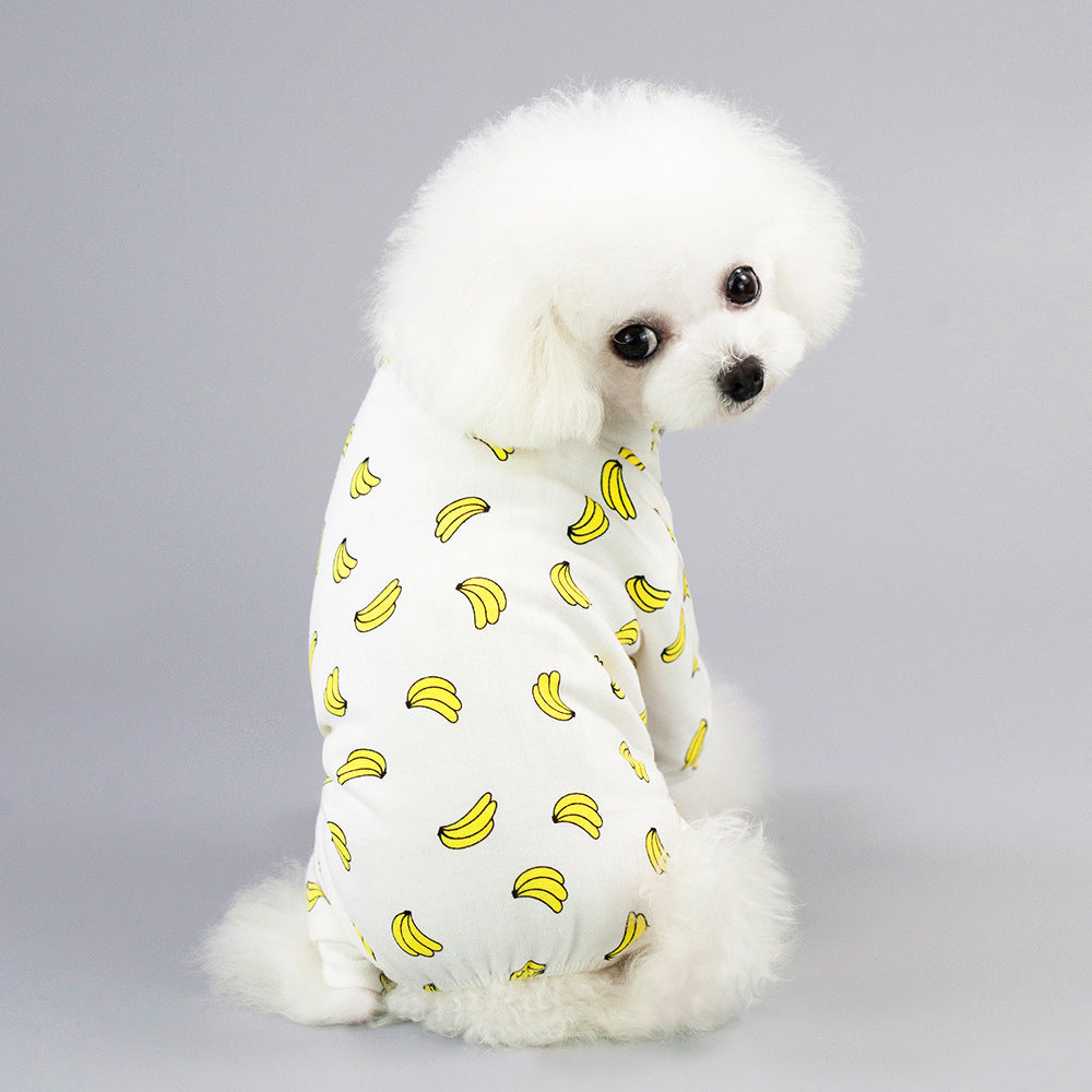 Cotton Cartoon Fruit Dog Pajamas