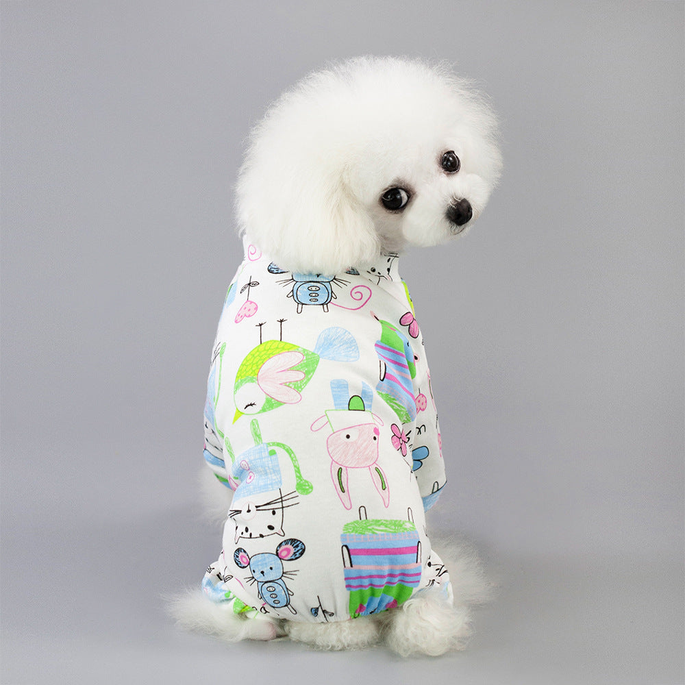 Cotton Cartoon Fruit Dog Pajamas