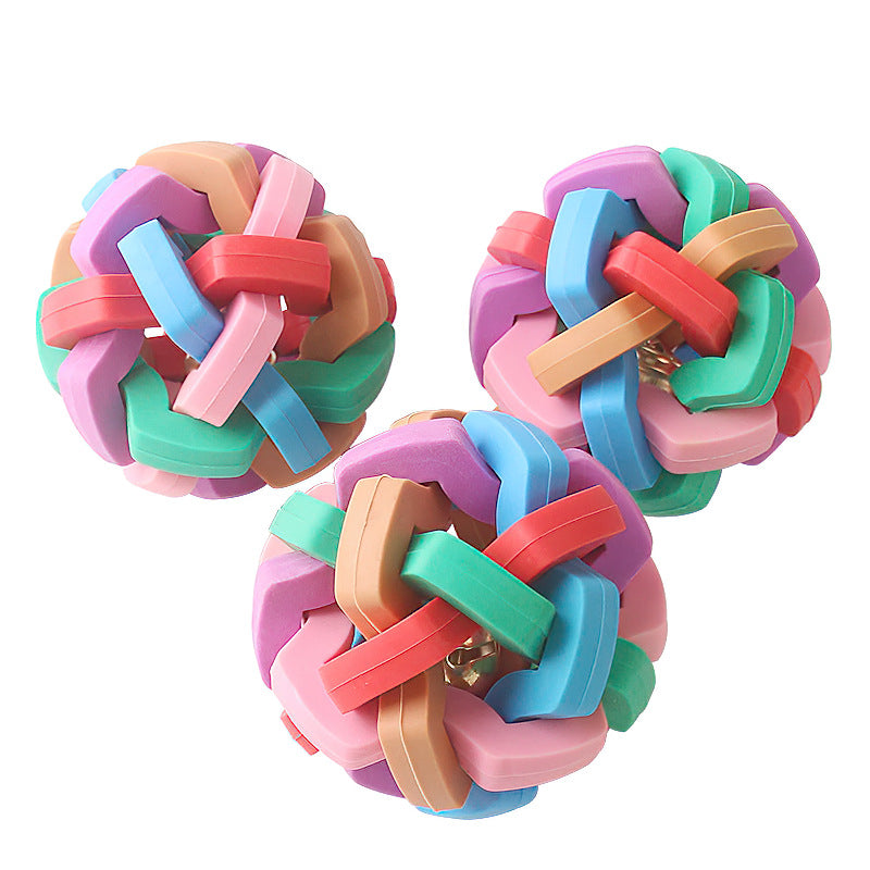 Pet Bite Resistant Colorful Sounding Bell Ball Toy