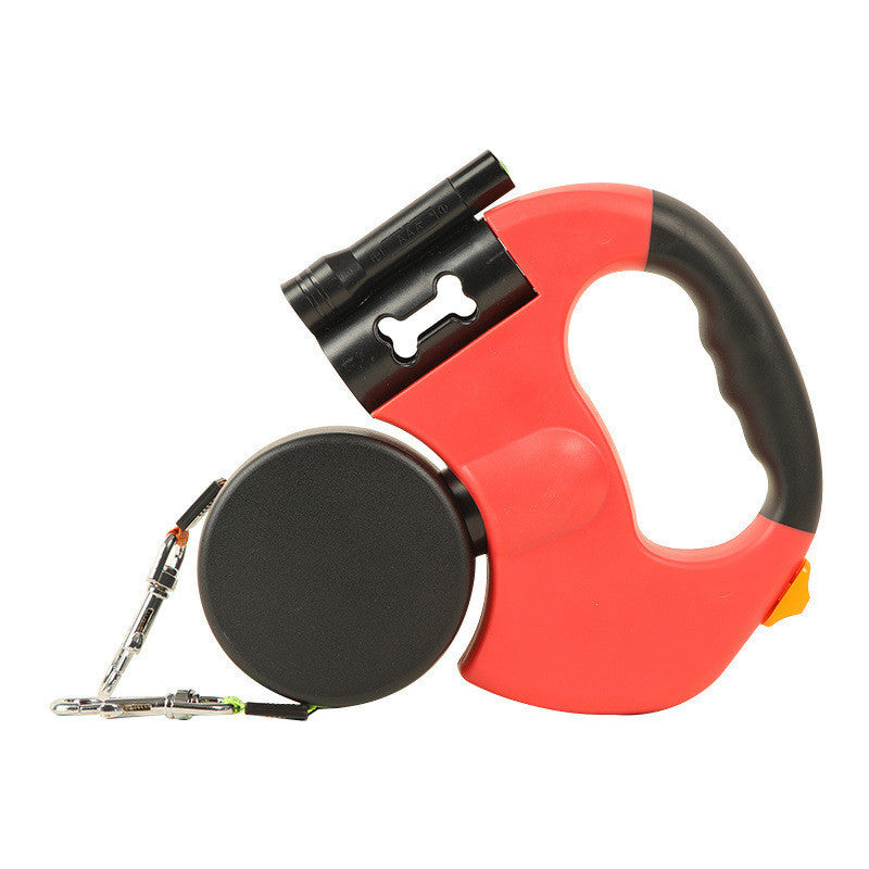Double-Head Retractable Leash with Light