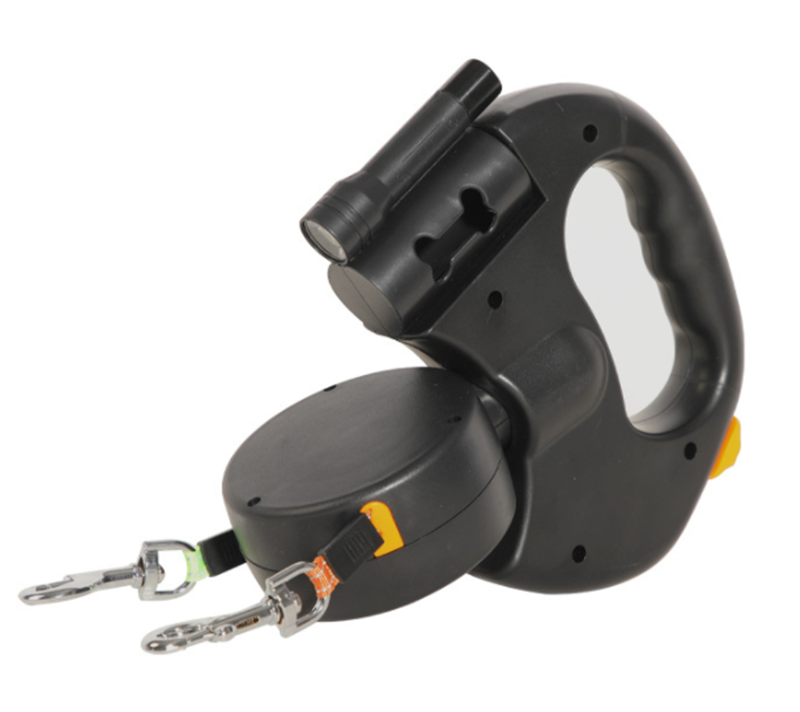 Double-Head Retractable Leash with Light