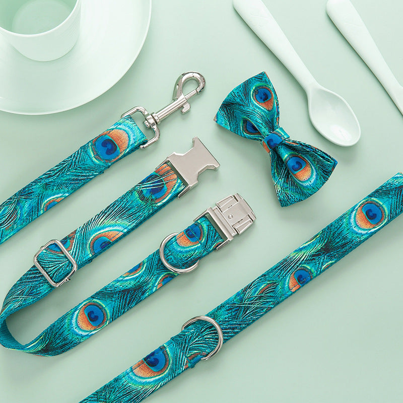For Dog Collar Popular Pet Leash Dog Bow Set Medium-Sized Dog Pet Supplies